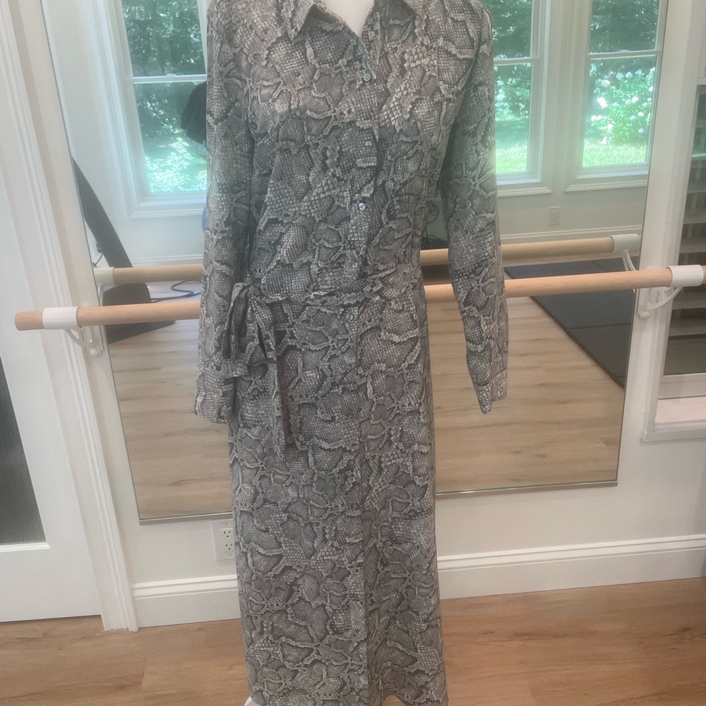 1. State Snake Print Midi. Great, classy fun dress. Size Medium, meets calf